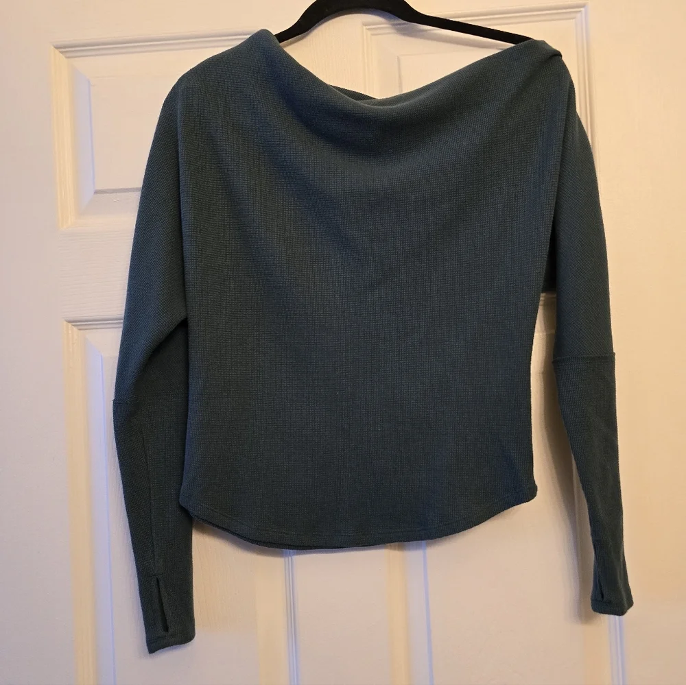 Free People We The Free Fuji Thermal, Teal - Size M Medium - Picture 6 of 11